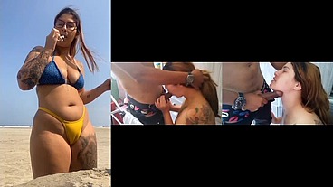 Ruiva casada conhece um novinho na praia e leva pra casa e da a buceta