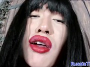 Solo trans amateur filmed while wanking
