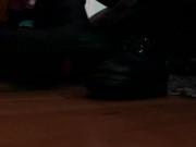 My sweaty, stinky and dirty feet, shoes and socks to worship after a party