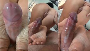 Delicious Deluxe Footjob with Explosive Big Cock Cumshot