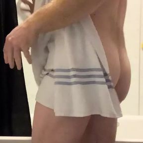 Task towel off after shower