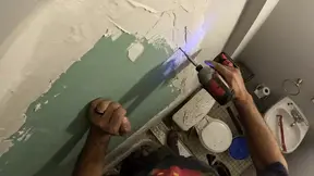 Teen Asian girl thanks contractor with oral and doggy style