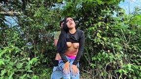 Cute Latina beauty gets pounded in the outdoors