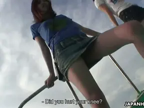 Japanese Girl Masturbates Seductively While Floating Ocean Boat Ride