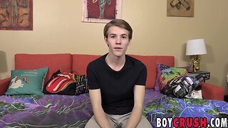 Nice petite boy enjoys his solo pecker and toy time