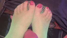 Full moon furry Footjob
