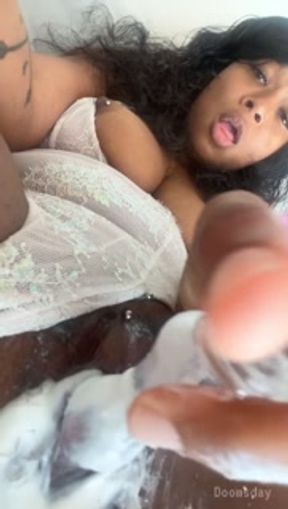 SC Literaryvixe Super Intense Gushing Ebony Cream and Squirt Compilation with Dani Doomsday