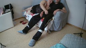 Mother-in-law gives a long deep and high-quality blowjob before my cumshot in her mouth