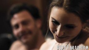 Blindfolded Laney Grey endures ass breeding in a wild threesome with two men