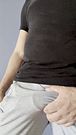 Big cock in grey joggers