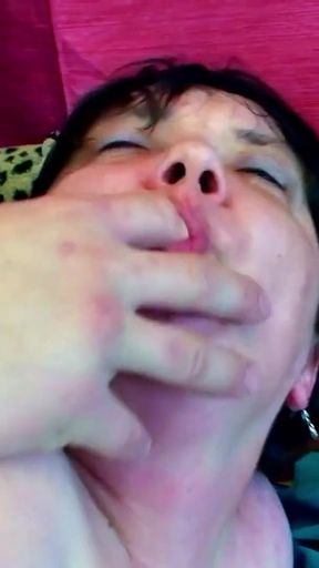 Ugly 73yr old Grandma Gundula Rough Fuck by Step Grand Step Son   Clip 1