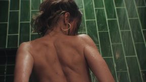 Horny Nympho Solo Shower Head Masturbation Tease