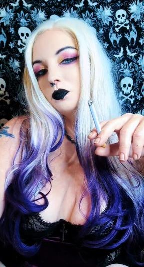 Dark goddess smoke addict
