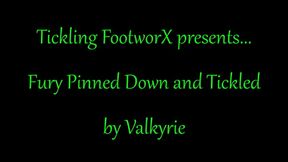 Fury Pinned Down and Tickled by Valkyrie