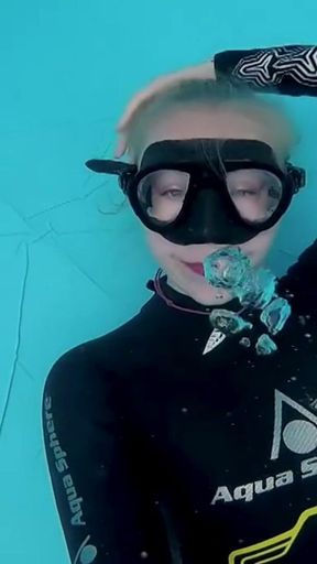 Underwater Wetsuit JOI in My Private Pool