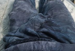 Guy in pants is massaging his cock