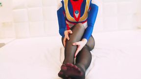 Masked hero Ultraman is conquered by a sassy babe