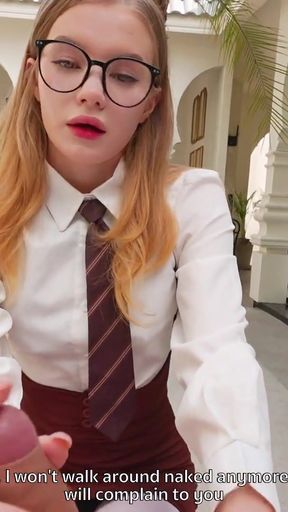 Spectacular moment from &quot;Hotel Manager Secretly Wanted to Fuck Her Guest and Get His Cum on Her Glasses and Face&quot;