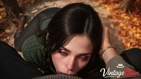 i love autumn and sucking grandpa s cock in the bushes [ai]