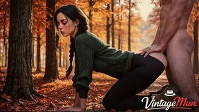 i love autumn and sucking grandpa s cock in the bushes [ai]