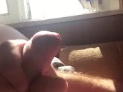 Jerking off in front of the window (cum, moaning)