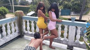 GODDESS SABRINA & GODDESS MARINA - SLAVE KAY - FETISH TRAINING FOR SUB, STUDENT AND SLAVE OF 2 BRATTIES - DRESSAGE FETICHISTE POUR SOUMIS, ETUDIANT ESCLAVE DE 2 PESTES - FULL HD MOBILE