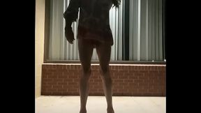 Connie Outdoors with her toy after drinking too much