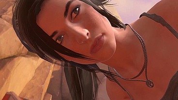 Lara Croft and the giant cock