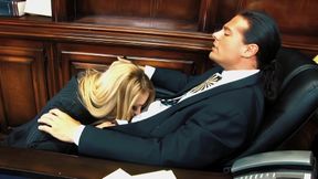 Busty Slut Aline Gets Pussy Masturbated and Receives Messy Facial Cumshot