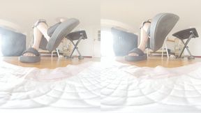 3DVR XINGGAN black thick-soled sandals humiliate the trampling dwarves 1