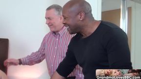 Fat GILFs Auntie Trisha and Lexie Cummings feast in interracial orgy