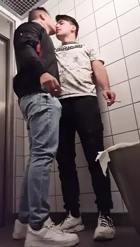 Fuck 'n Smoke at a Public Toilet