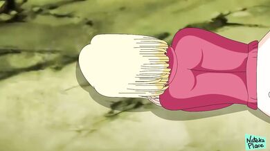 Android 18 gets Krillin's thick throat stuffed in anime parody
