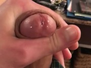 Hung cock leaking pre-cum