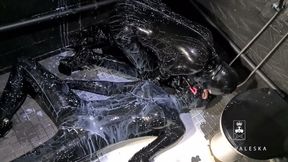 Cold Milk Splosh Domination for Rubber Dolly