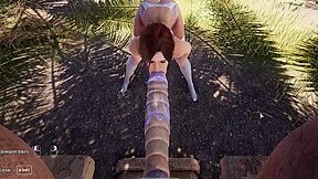 Lara Craft - Craves That Huge Cock, The Statue Awakens And Grants Her Wish. 3d Hentai Game