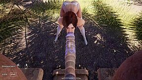 Lara Craft - Craves That Huge Cock, The Statue Awakens And Grants Her Wish. 3d Hentai Game