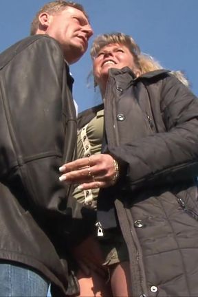 Horny German couple fucks on the bonnet of the car