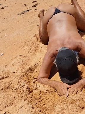 Ladysilva in Panties on the Beach What a Hot Slut