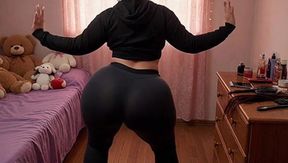 Big-bootied Neighbor Uploading Video to Her Social Media 1