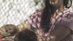 Asian Hottie Katana Sucks Off Hung Tattooed Stud Before Outdoor Fucking
