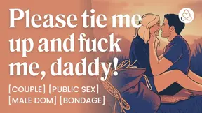 ASMR Audio Porn: Daddy Dom Takes Control with Rope Bondage in Risky Outdoor BDSM Hookup – Erotic Audio for Women