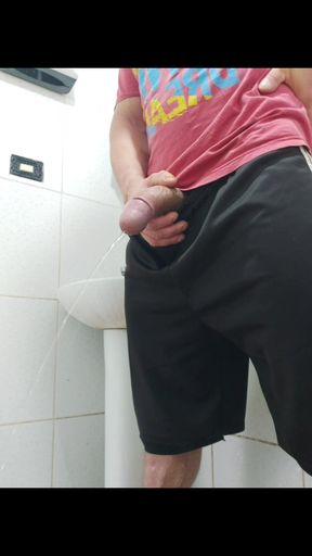 Brazilian Guy Masturbating for His Friends and Then Some Videos of Him Peeing with His Huge Dick