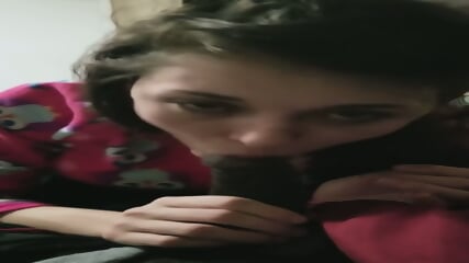 white thot swallows bbc nut in bed