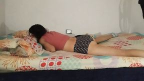 Her Stepbrother's Cock Enters Her Lubricated Vagina