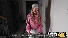 Cutie delivery girl gets caught cheatin