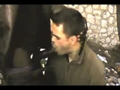 Big Black Cock Barebacks Tight White Ass Outdoors