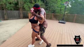 Curvy Monica Santhiago and Rome Major enjoy BBC in deep riding position