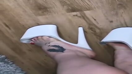 Hot Amateur Stripper Posing In Her Super Sexy Heels And Teasing