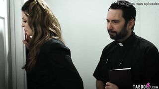 Rebel BBW 18 Eliza Eves fucks much mature priest who